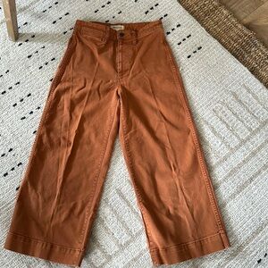 Madewell Rust Wide-Leg Pants